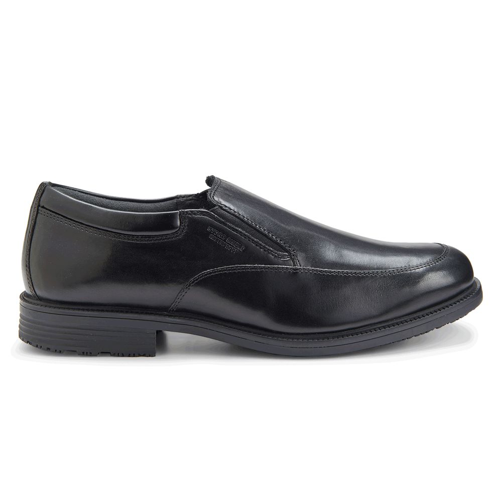 Rockport Lead The Pack Waterproof - Mens Slip-Ons - Black - NZ (DHO-238145)